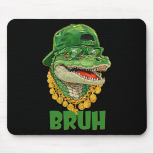 Alligator Bruh St Patricks Day Costume Teens Boys  Mouse Mat