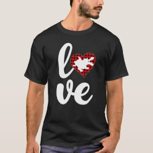 Alligator Buffalo Plaid Love Alligator Valentine S T-Shirt