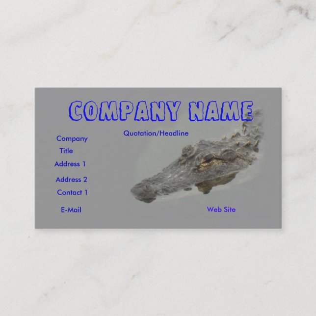 Alligator business business card (Front)