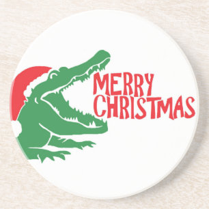 Alligator christmas coaster