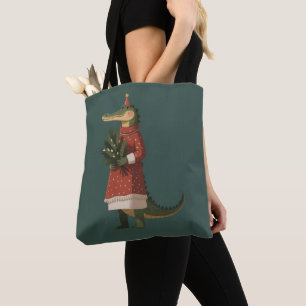 Alligator Christmas Crocodile Lover Holiday Funny  Tote Bag