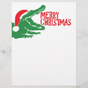 Alligator christmas letterhead