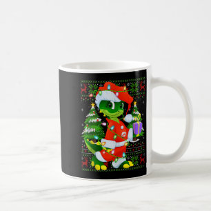 Alligator Christmas Lights Santa Costume Ugly Xmas Coffee Mug