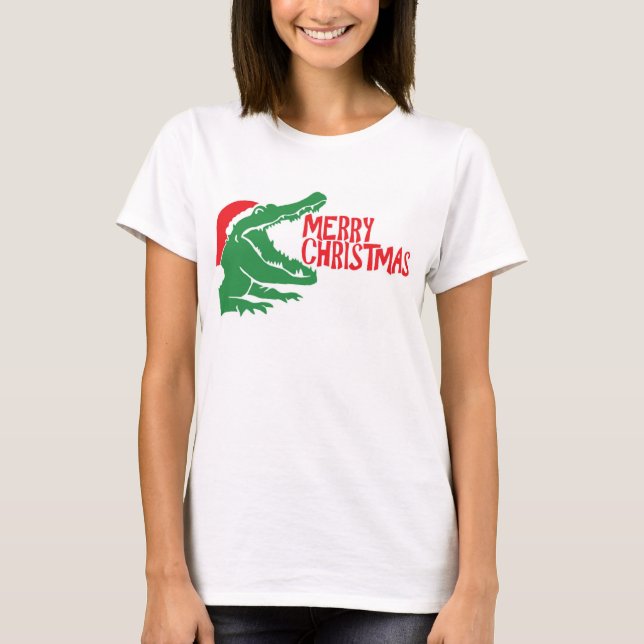Alligator christmas T-Shirt (Front)