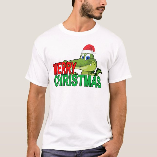 Alligator christmas T-shirt ..png (Front)