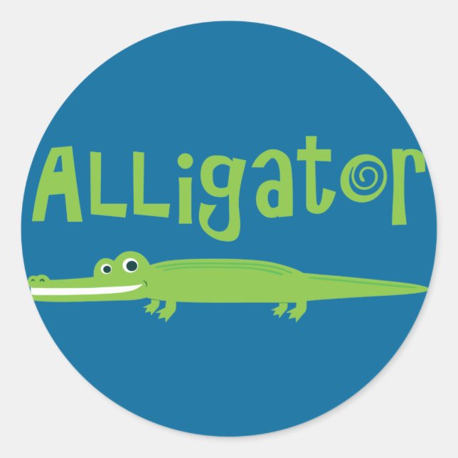 Alligator Classic Round Sticker (Front)