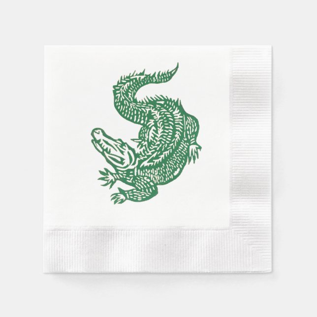 alligator cocktail napkins (Front)