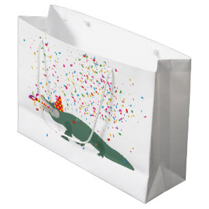 Alligator Crocodile - Animals Having a Party Large Gift Bag