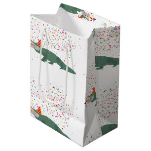 Alligator Crocodile - Animals Having a Party Medium Gift Bag