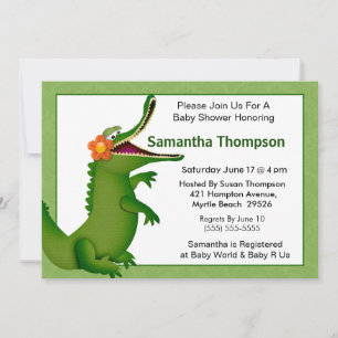 Alligator/Crocodile Baby Shower Invitation