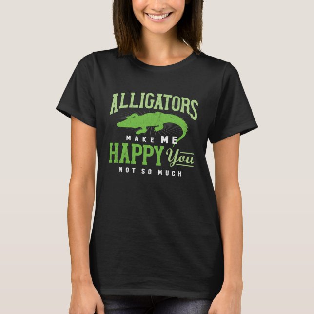 Alligator Crocodile Reptiles Zoo Wild Animal T-Shirt (Front)