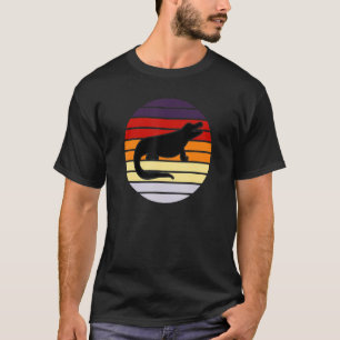Alligator Crocodile Retro Sunset Lover Cute Reptil T-Shirt