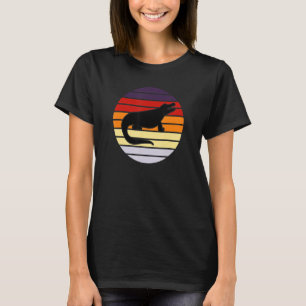 Alligator Crocodile Retro Sunset Lover Cute Reptil T-Shirt
