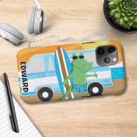 Alligator crocodile Retro Van Sunshine Surf Board