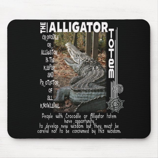 ALLIGATOR / CROCODILE TOTEM MOUSE MAT (Front)