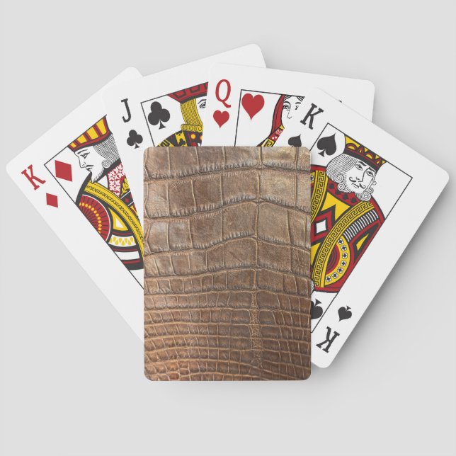 Alligator Crocodile Wild Exotic Animal print Playing Cards (Back)