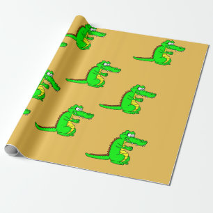 Alligator design wrapping paper