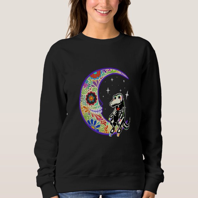 Alligator Dia De Los Muertos Skeleton Sweatshirt (Front)