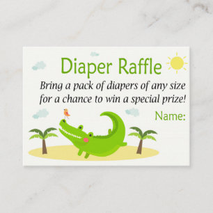 Alligator Diaper Raffle Tickets