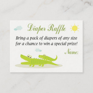 Alligator Diaper Raffle Tickets