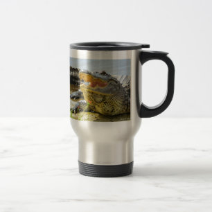 Alligator. Face to face Travel Mug