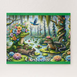 Alligator Fantasy Swamp Thunder_Cove Jigsaw Puzzle