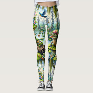 Alligator Fantasy Swamp Thunder_Cove Leggings