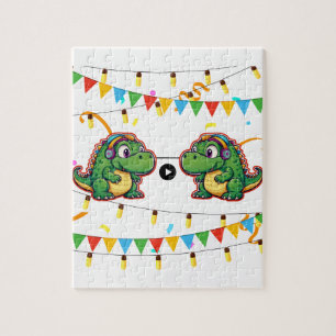 Alligator Festive Colourful Music Baby Shower Jigsaw Puzzle