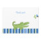 Alligator Flat Thank you note - Blue/Green