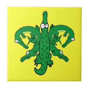 Alligator Fleur De Lis Tile