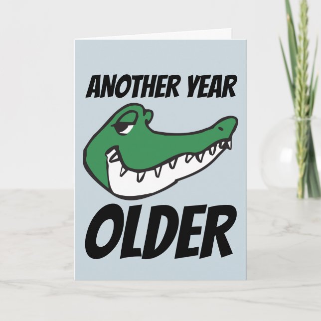 ALLIGATOR FUNNY CROCODILE BIRTHDAY CARDS (Front)