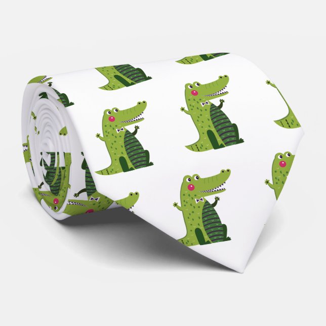 Alligator Funny Tie (Rolled)