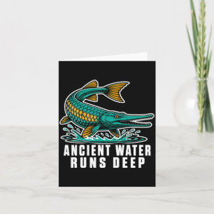 Alligator gar angler vintage distressed freshwater card