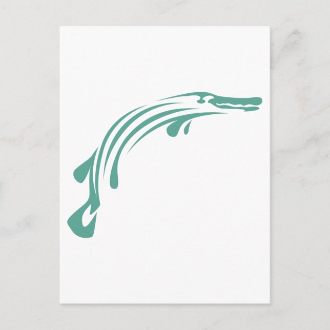 Alligator Gar Fish Postcard (Front)