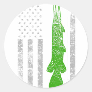 Alligator Gar Flag - Alligator Gar Fishing  Classic Round Sticker
