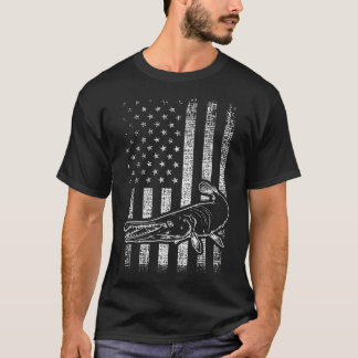 Alligator Gar Usa American T-Shirt