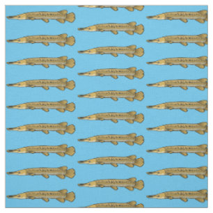 Alligator garfish cartoon illustration fabric