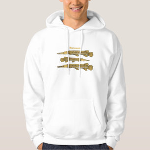 Alligator garfish cartoon illustration hoodie