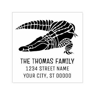 Alligator Gator Name Return Address Self-inking Stamp