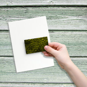 Alligator Gold Colour Faux Leather Rectangular Sticker