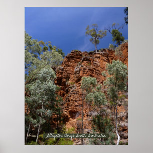 Alligator gorge's red piling rocks poster