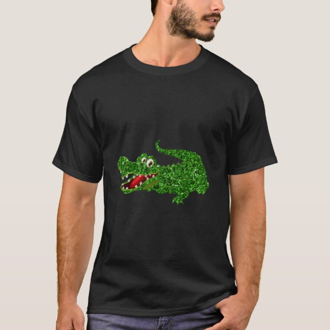 Alligator Green Crocodile Animal Girls And Boys T-Shirt (Front)