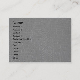 Alligator Grey Reptile  Print Business Card