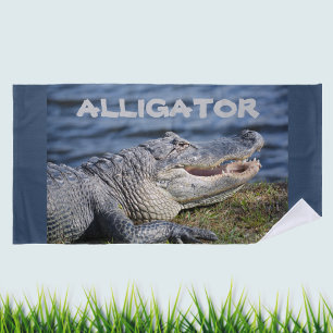 Alligator Grinning Gator Photographic Beach Towel