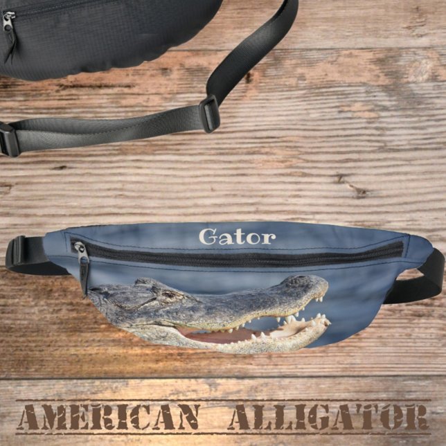 Alligator Grinning Gator Photographic Wildlife Bum Bags (Creator Uploaded)