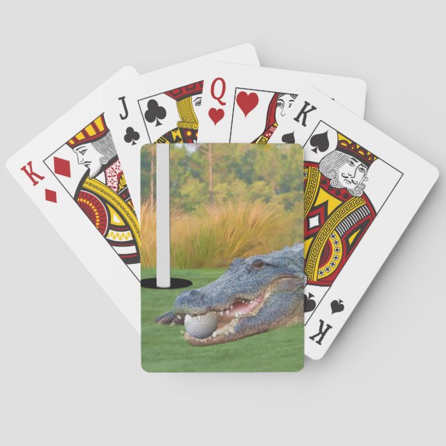 Alligator, Hazardous Lie in Golf Playing Cards (Back)