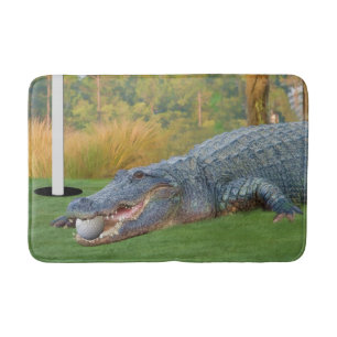 Alligator, Hazardous Lie on Golf Course Bath Mat