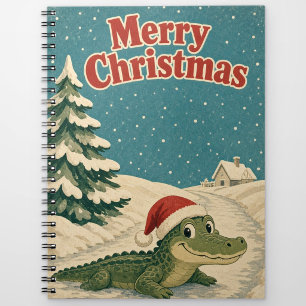 Alligator Icy Lane Animal Christmas Notebook