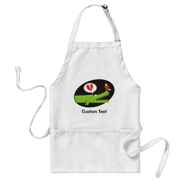 Alligator in Love Adult Apron (Front)