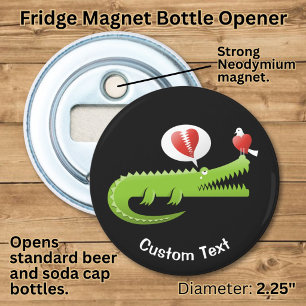 Alligator in Love Bottle Opener
